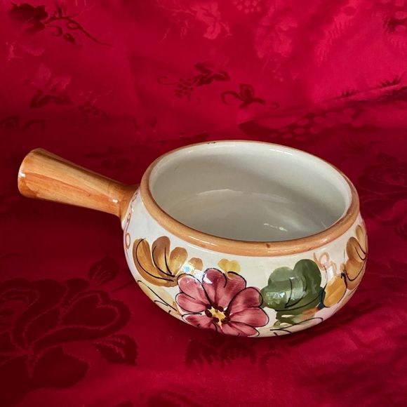 Vintage large handled bowls Made in Portugal for FTD - Picture 2 of 8